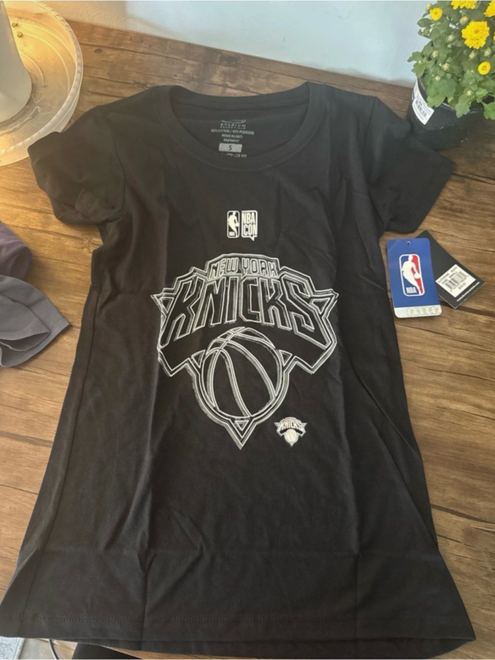 NBA New York Knicks Black Short Sleeve Tee